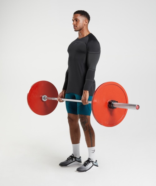 Camiseta Gymshark 315 Manga Longa Preta