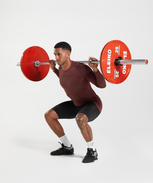 Gymshark 315 Shorts 1/2 Sem Costura Preto-carvão Cinza