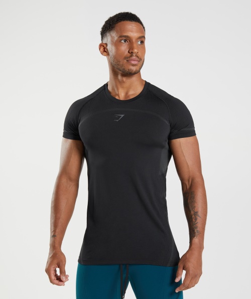 Camiseta Gymshark 315 Preta Sem Costura