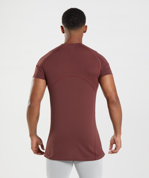 Camiseta Gymshark 315 Sem Costura Marrom Cereja