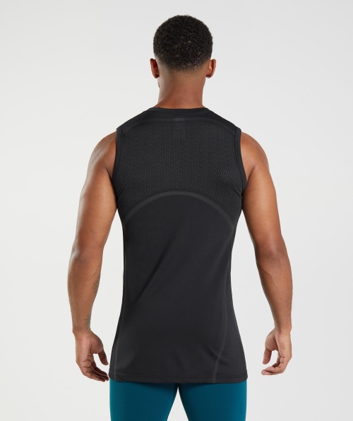 Gymshark 315 Sem Costura Tanque Preto
