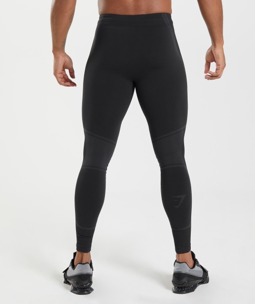 Gymshark 315 Meia-calça Sem Costura Preto-carvão Cinza