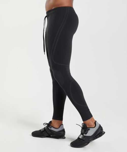 Gymshark 315 Meia-calça Sem Costura Preto-carvão Cinza