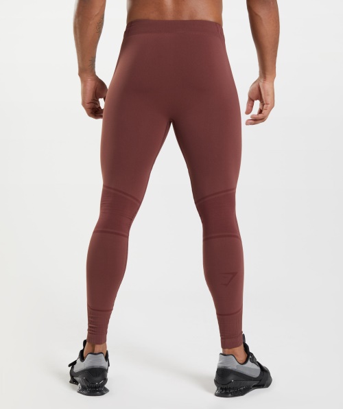 Gymshark 315 Meia-calça Sem Costura Marrom Cereja-marrom Atlético