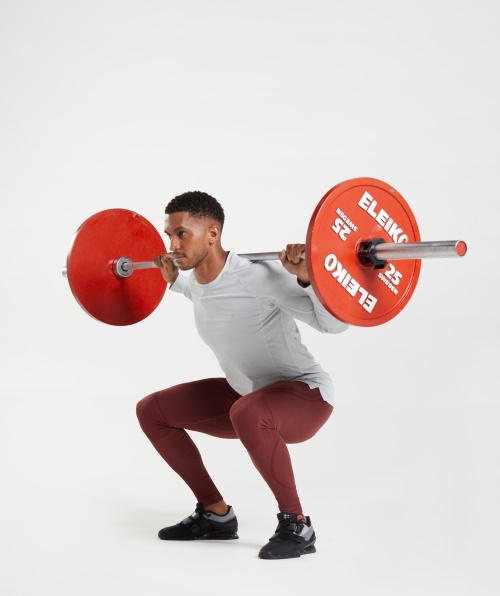 Gymshark 315 Meia-calça Sem Costura Marrom Cereja-marrom Atlético