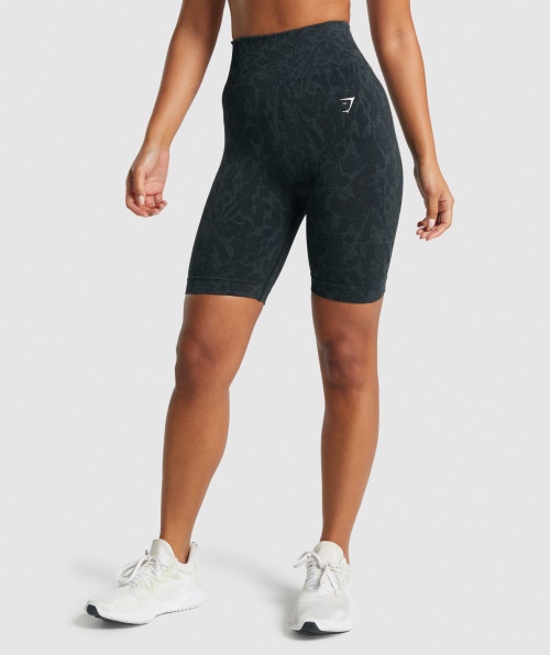 Gymshark Adapt Calção De Ciclismo Sem Costura Animal Borboleta-preto