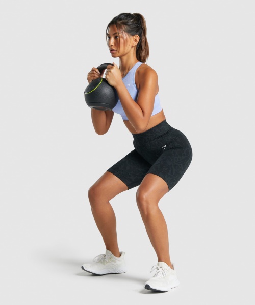 Gymshark Adapt Calção De Ciclismo Sem Costura Animal Borboleta-preto