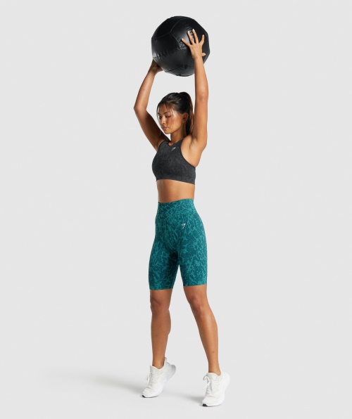 Gymshark Adapt Calções De Ciclismo Sem Costura Animal Borboleta-teal