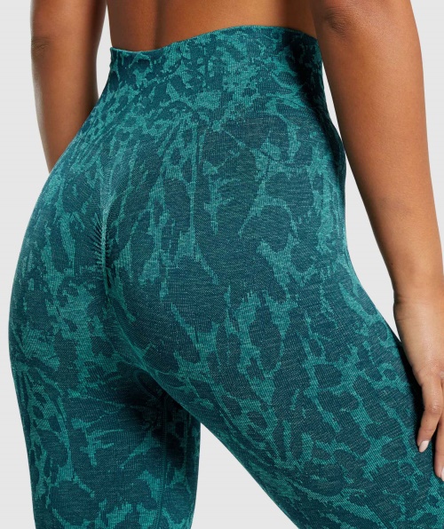 Gymshark Adapt Calções De Ciclismo Sem Costura Animal Borboleta-teal