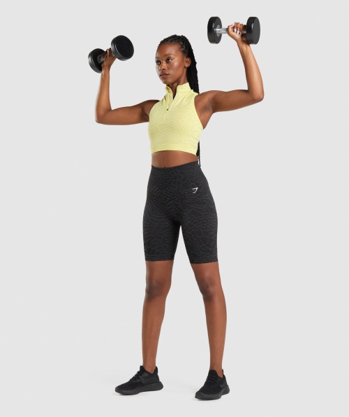 Gymshark Adapt Calções De Ciclismo Sem Costura Para Animais Híbrido-preto