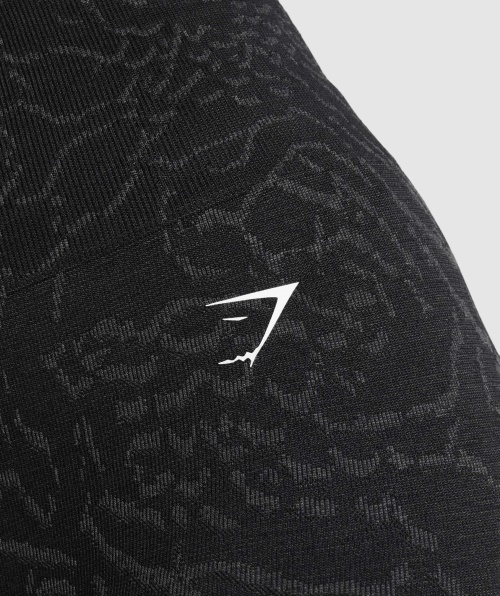 Gymshark Adapt Calções De Ciclismo Sem Costura Para Animais Híbrido-preto