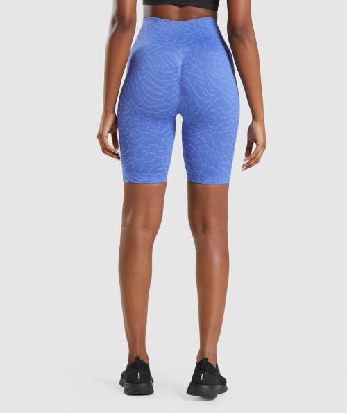 Gymshark Adapt Animal Calções De Ciclismo Sem Costura Azul Híbrido