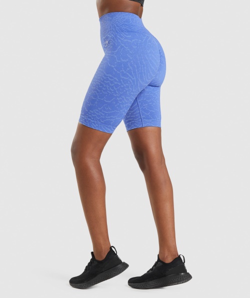 Gymshark Adapt Animal Calções De Ciclismo Sem Costura Azul Híbrido