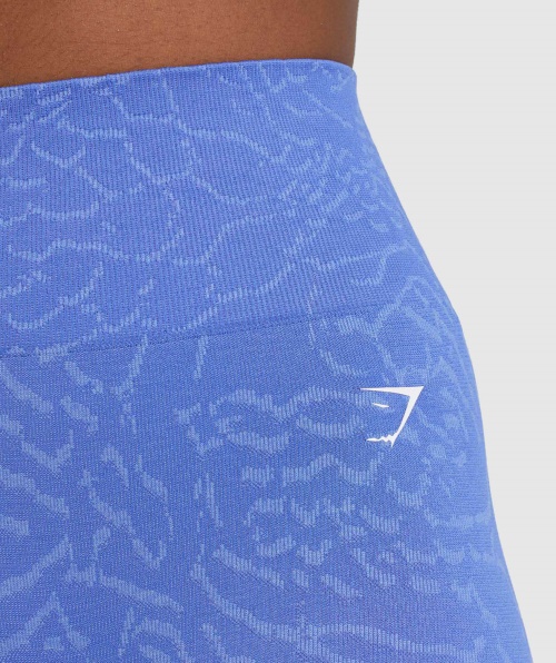 Gymshark Adapt Animal Calções De Ciclismo Sem Costura Azul Híbrido