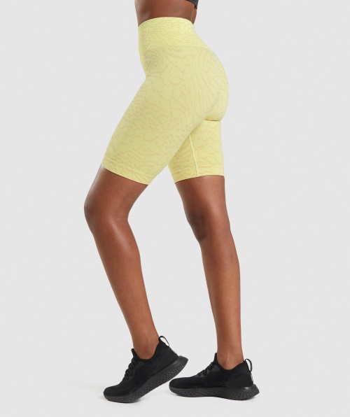 Gymshark Adapt Calções De Ciclismo Sem Costura Animal Híbrido-vaga-lume Amarelo