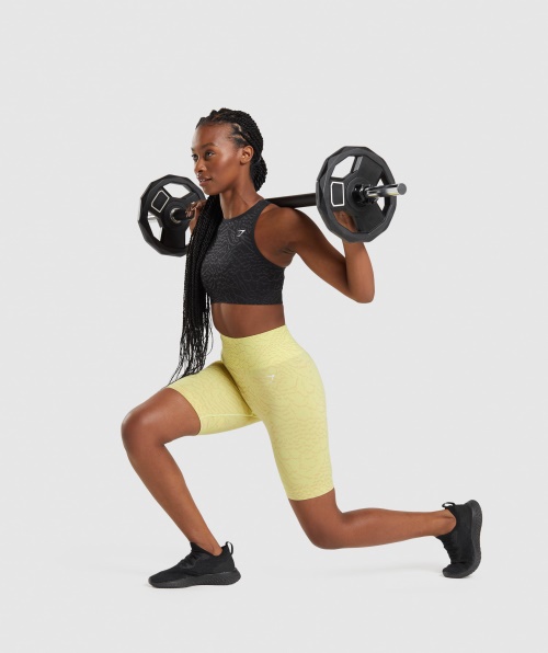 Gymshark Adapt Calções De Ciclismo Sem Costura Animal Híbrido-vaga-lume Amarelo