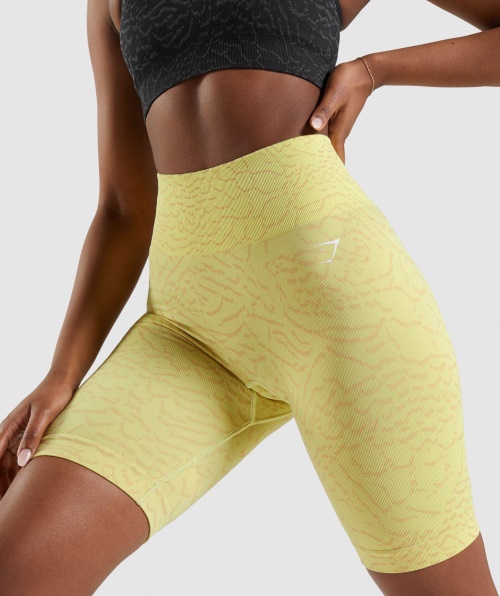 Gymshark Adapt Calções De Ciclismo Sem Costura Animal Híbrido-vaga-lume Amarelo