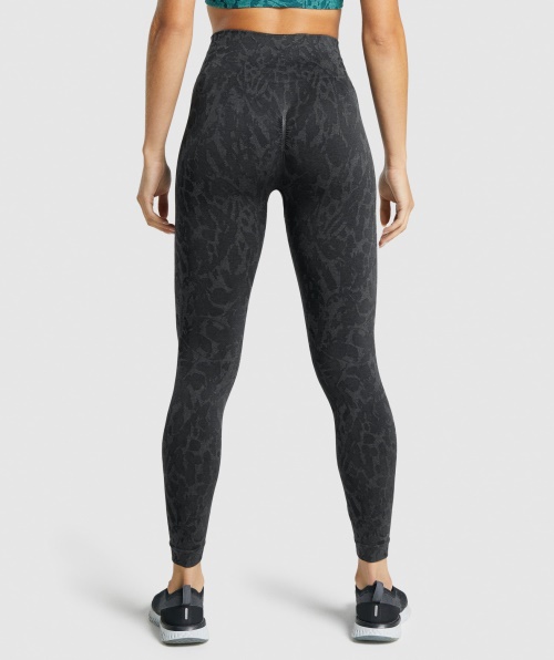 Gymshark Adapte Legging Sem Costura Animal Borboleta-preta