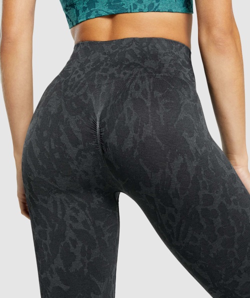 Gymshark Adapte Legging Sem Costura Animal Borboleta-preta