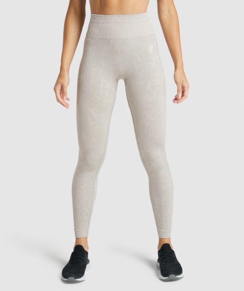 Gymshark Adapte Leggings Sem Costura Animal Cinza Borboleta