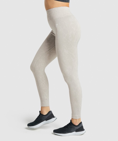 Gymshark Adapte Leggings Sem Costura Animal Cinza Borboleta
