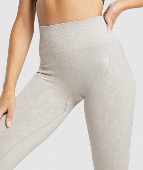 Gymshark Adapte Leggings Sem Costura Animal Cinza Borboleta