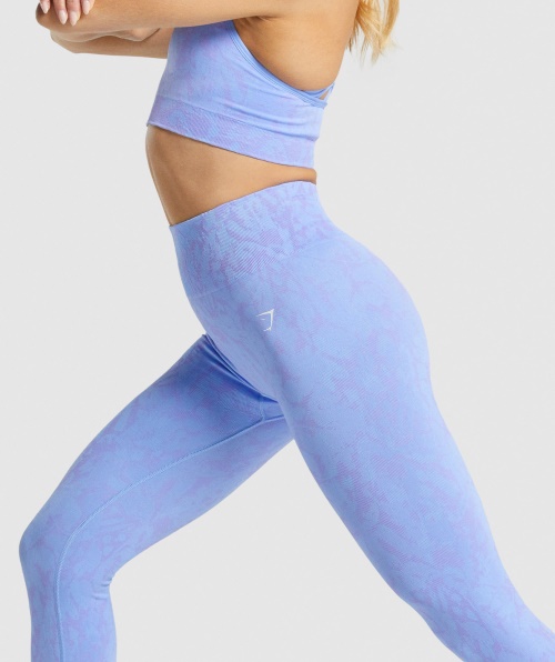Gymshark Adapte Leggings Sem Costura Para Animais Azul Claro Borboleta