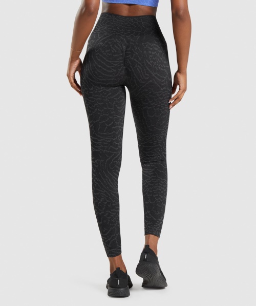 Gymshark Adapte Leggings Sem Costura Para Animais Híbrido-preto