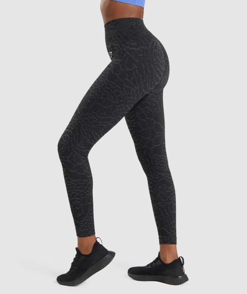 Gymshark Adapte Leggings Sem Costura Para Animais Híbrido-preto