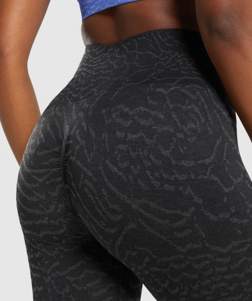 Gymshark Adapte Leggings Sem Costura Para Animais Híbrido-preto
