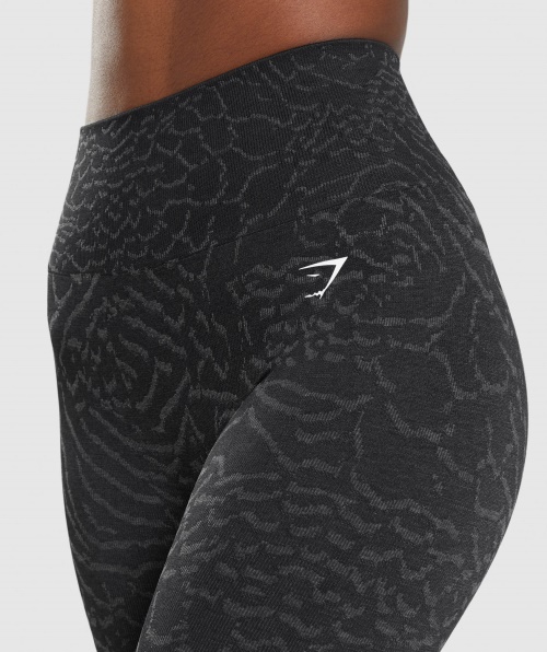 Gymshark Adapte Leggings Sem Costura Para Animais Híbrido-preto