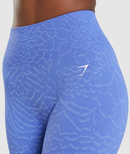 Gymshark Adapte Legging Animal Sem Costura Azul Híbrida