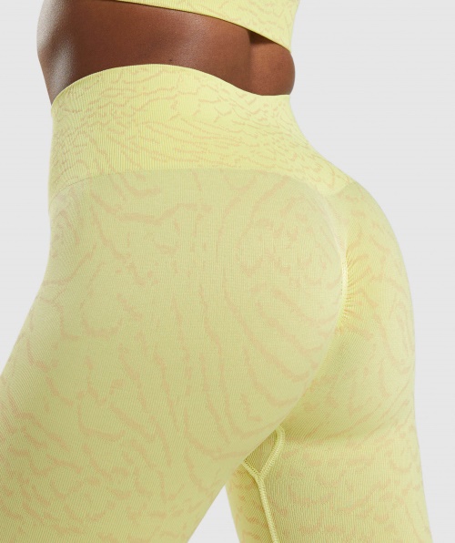 Gymshark Adapte Leggings Sem Costura Animal Híbrido-vaga-lume Amarelo