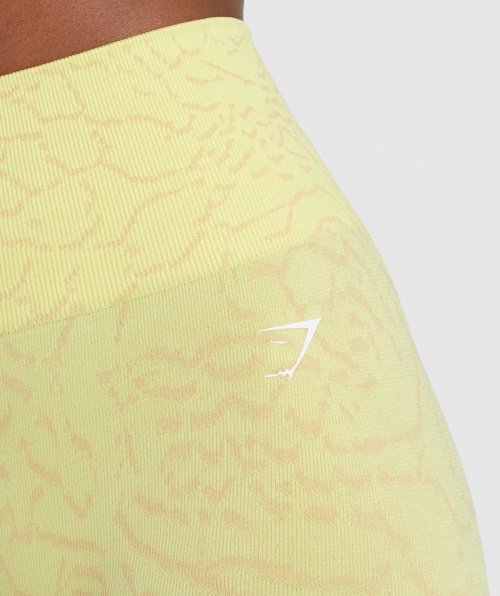 Gymshark Adapte Leggings Sem Costura Animal Híbrido-vaga-lume Amarelo