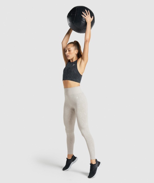 Gymshark Adapt Animal Sutiã Esportivo Sem Costura Borboleta-preto