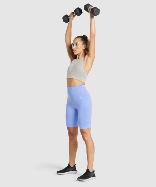 Gymshark Adapt Animal Sutiã Esportivo Sem Costura Cinza Borboleta