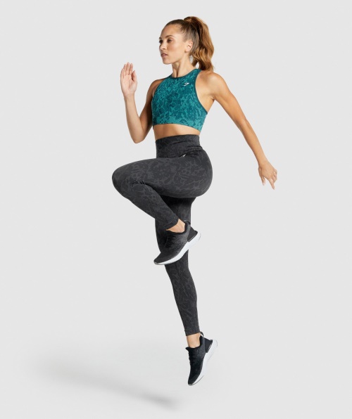 Gymshark Adaptar Sutiã Esportivo Sem Costura Animal Borboleta-azul