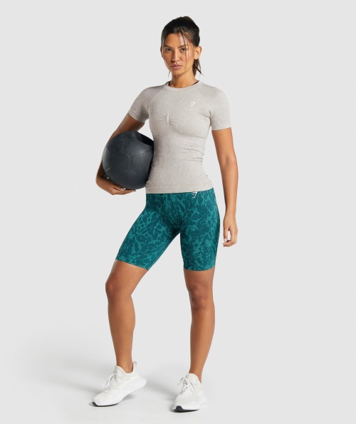 Gymshark Adapte Camiseta Sem Costura Animal Borboleta Cinza