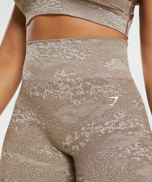 Gymshark Adapt Legging Camuflada Sem Costura Lava-pebble Cinza-soul Marrom