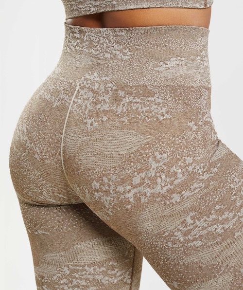 Gymshark Adapt Legging Camuflada Sem Costura Lava-pebble Cinza-soul Marrom