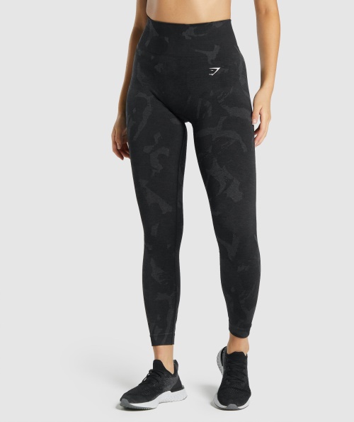 Gymshark Adapte Legging Sem Costura Camuflada Savanna-black