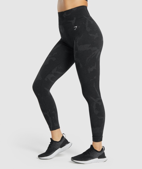 Gymshark Adapte Legging Sem Costura Camuflada Savanna-black