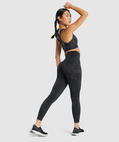 Gymshark Adapte Legging Sem Costura Camuflada Savanna-black
