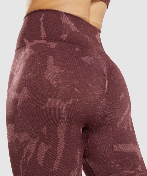 Gymshark Adapte Legging Camuflada Sem Costura Marrom Cereja Savana