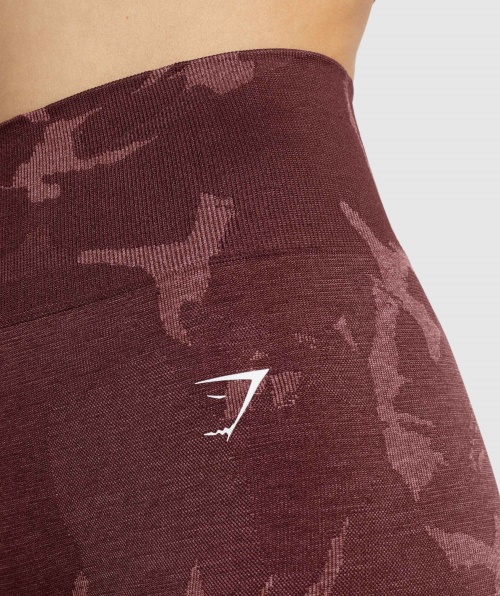 Gymshark Adapte Legging Camuflada Sem Costura Marrom Cereja Savana
