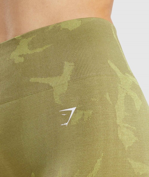 Gymshark Adapte Legging Sem Costura Camuflada Verde Savanna-griffin