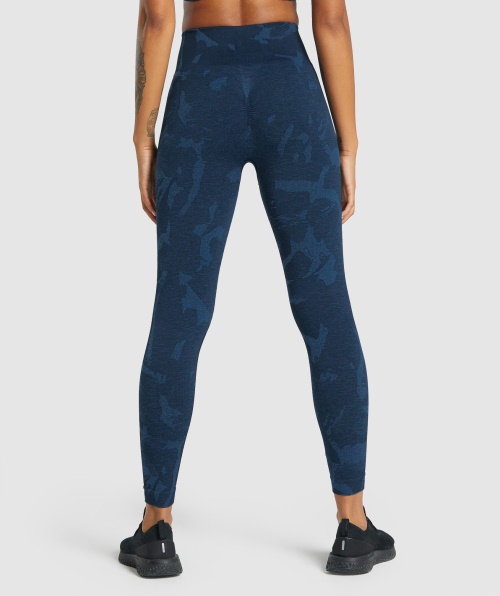 Gymshark Adapte Legging Sem Costura Camuflada Savanna-navy