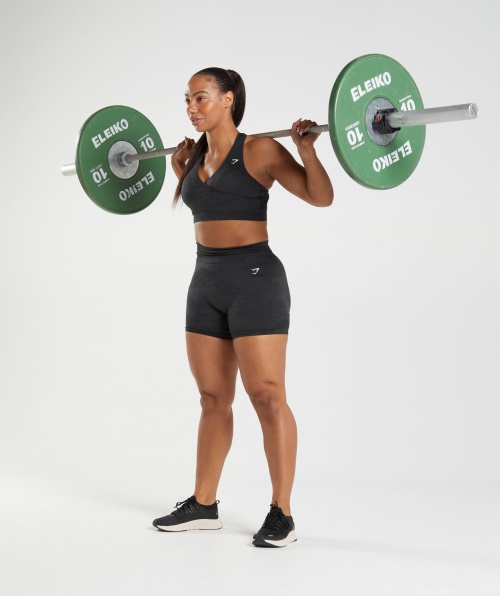 Gymshark Adapt Shorts Camuflado Sem Costura Cinza Lava-preto-ônix