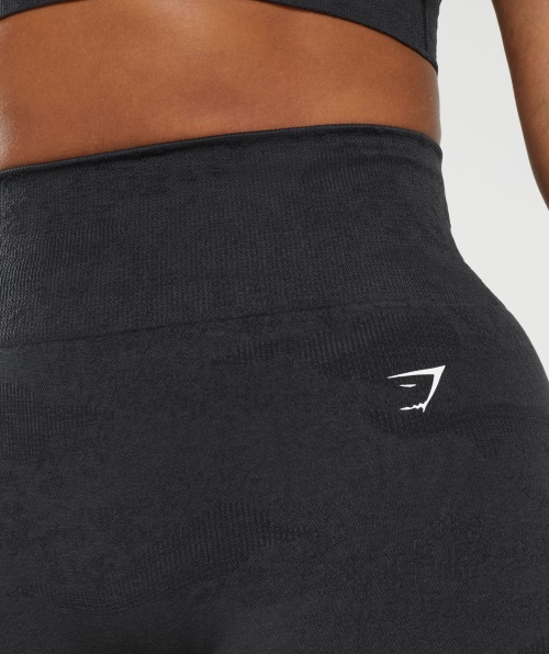 Gymshark Adapt Shorts Camuflado Sem Costura Cinza Lava-preto-ônix