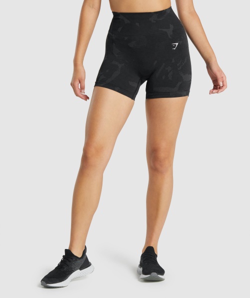 Gymshark Adapt Shorts Camuflado Sem Costura Savanna-black